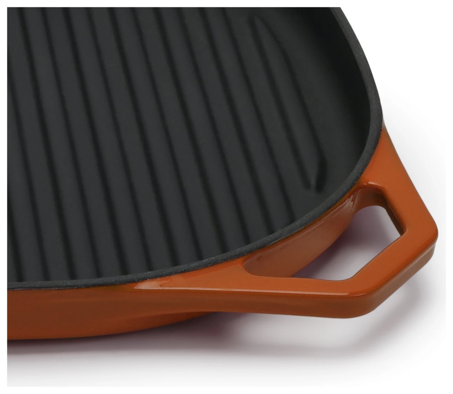 Habitat Large Cast Iron Grill Pan - Orange 2 Habitat Large Cast Iron Grill Pan - Orange - Image 2