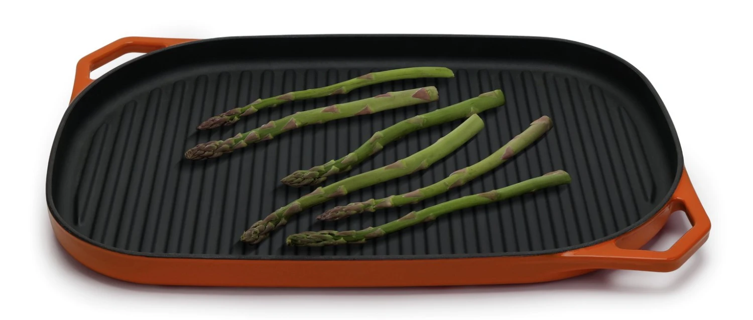 Habitat Large Cast Iron Grill Pan - Orange 6 Habitat Large Cast Iron Grill Pan - Orange - Image 6