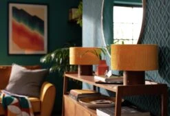 Habitat Corduroy Touch Table Lamp - Mustard & Walnut 7 Habitat Corduroy Touch Table Lamp - Mustard & Walnut -Habitat Store 9582275 R Z002C