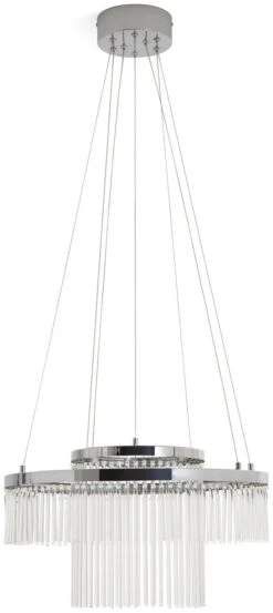 Habitat Yang 2 Tier LED Glass Chandelier - Chrome -Habitat Store 9584448 R Z002A