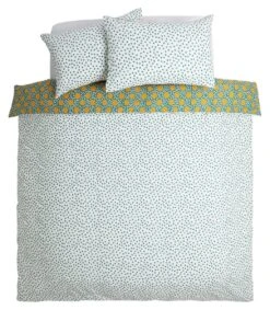 Habitat Sunburst Geo Green & Mustard Bedding Set - Single -Habitat Store 9588042 R Z004A