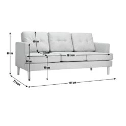 Habitat Joshua Fabric 3 Seater Sofa - Blue 10 Habitat Joshua Fabric 3 Seater Sofa - Blue -Habitat Store 9589632 R E020