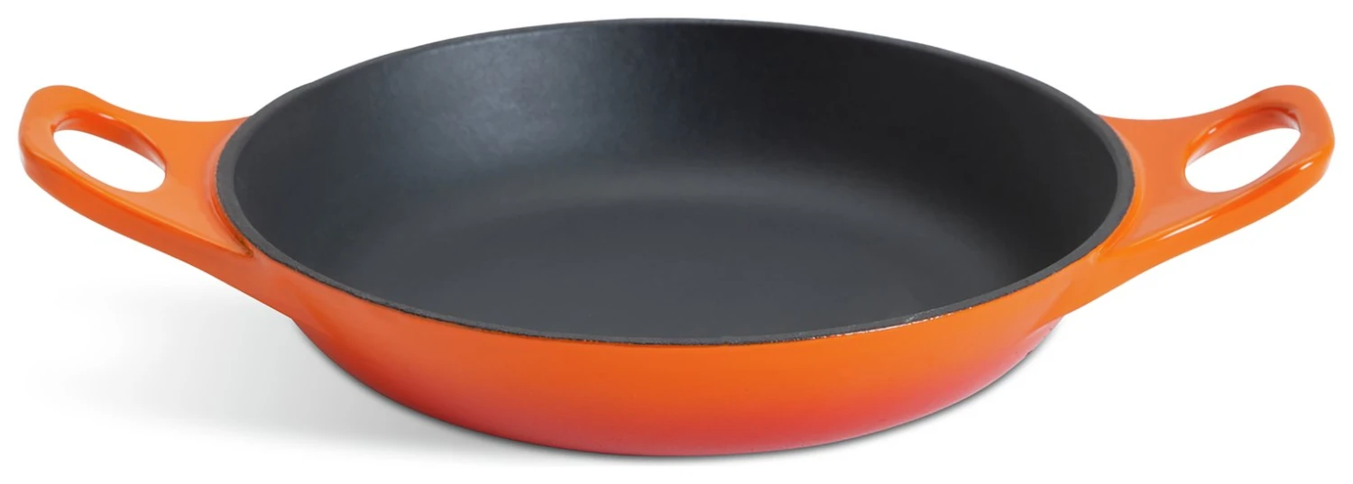 Habitat 20cm Round Cast Iron Oven Dish - Orange 1 Habitat 20cm Round Cast Iron Oven Dish - Orange