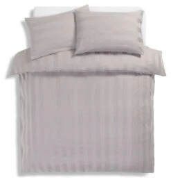 Habitat Cotton 400TC Sateen Stripe Grey Bedding Set - Double -Habitat Store 9595145 R Z002A
