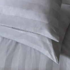 Habitat Cotton 400TC Sateen Stripe Grey Bedding Set - Double -Habitat Store 9595145 R Z003A