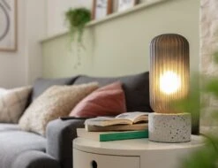 Habitat Rallie Smoked Glass Terrazzo Table Lamp – Grey 11 Habitat Rallie Smoked Glass Terrazzo Table Lamp – Grey -Habitat Store 9595396 R Z002C