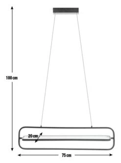 Habitat Metal LED Bar Pendant Light - Black 8 Habitat Metal LED Bar Pendant Light - Black -Habitat Store 9597428 R E001