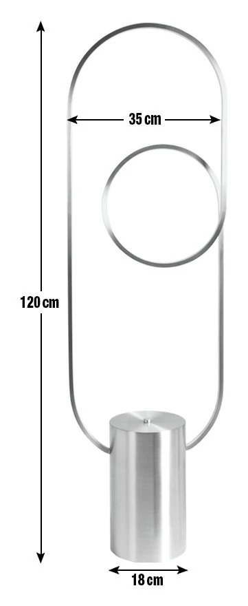 Habitat Pill LED Floor Lamp - Brushed Chrome 3 Habitat Pill LED Floor Lamp - Brushed Chrome - Image 3