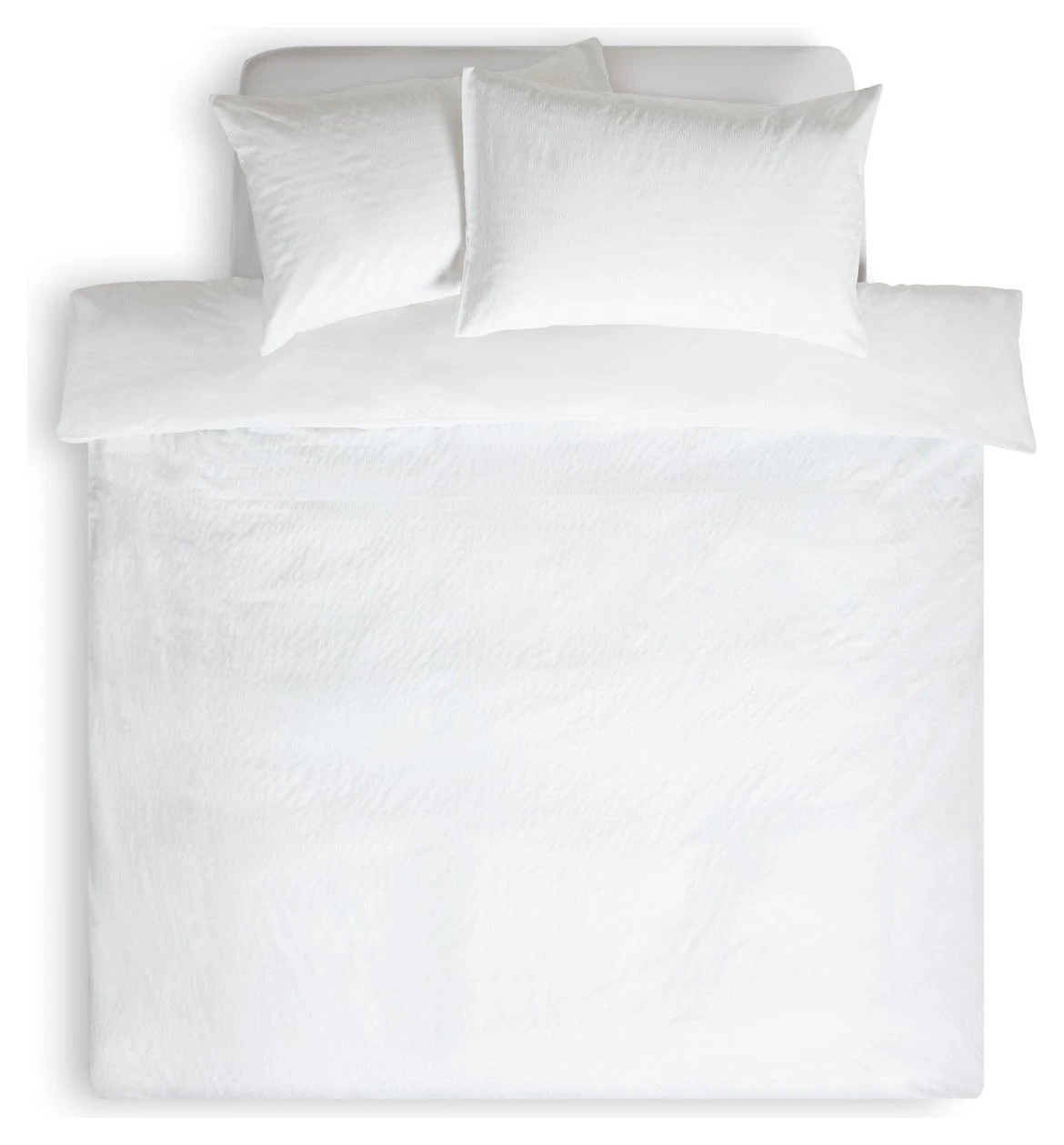 Habitat Seersucker Plain White Bedding Set - Single 3 Habitat Seersucker Plain White Bedding Set - Single - Image 3