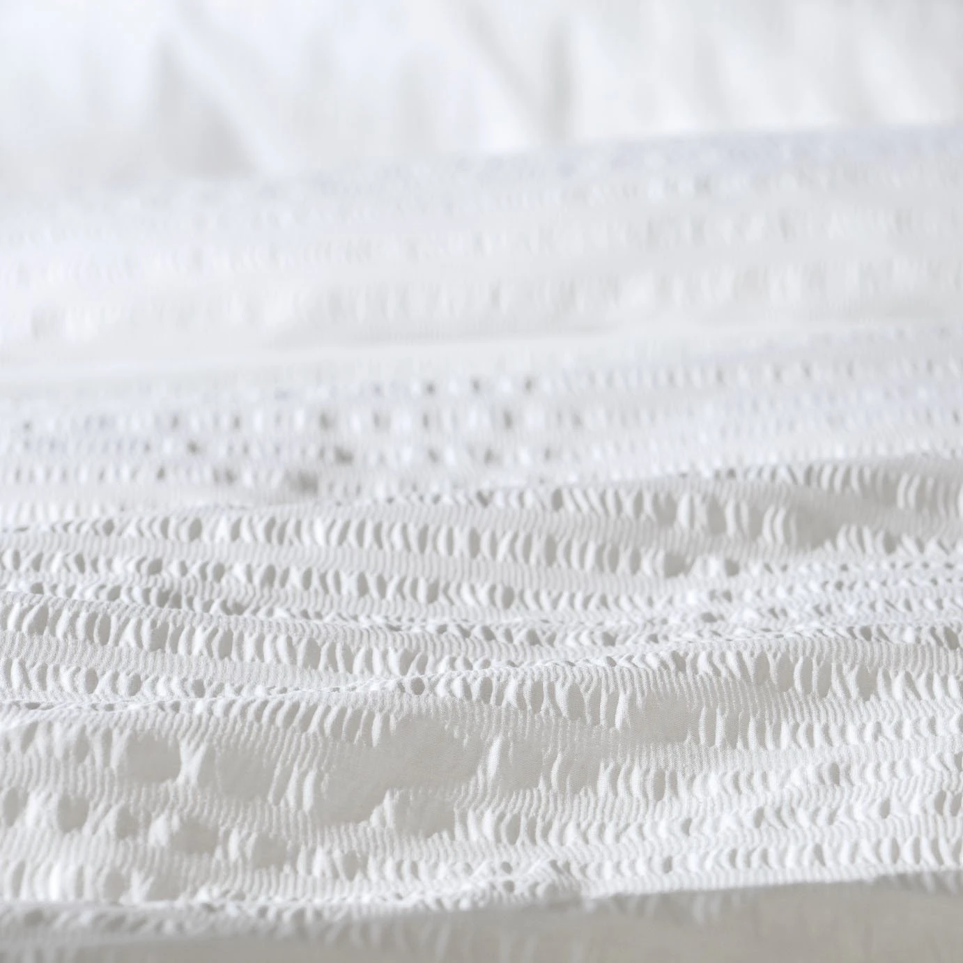 Habitat Seersucker Plain White Bedding Set - Single 6 Habitat Seersucker Plain White Bedding Set - Single - Image 6