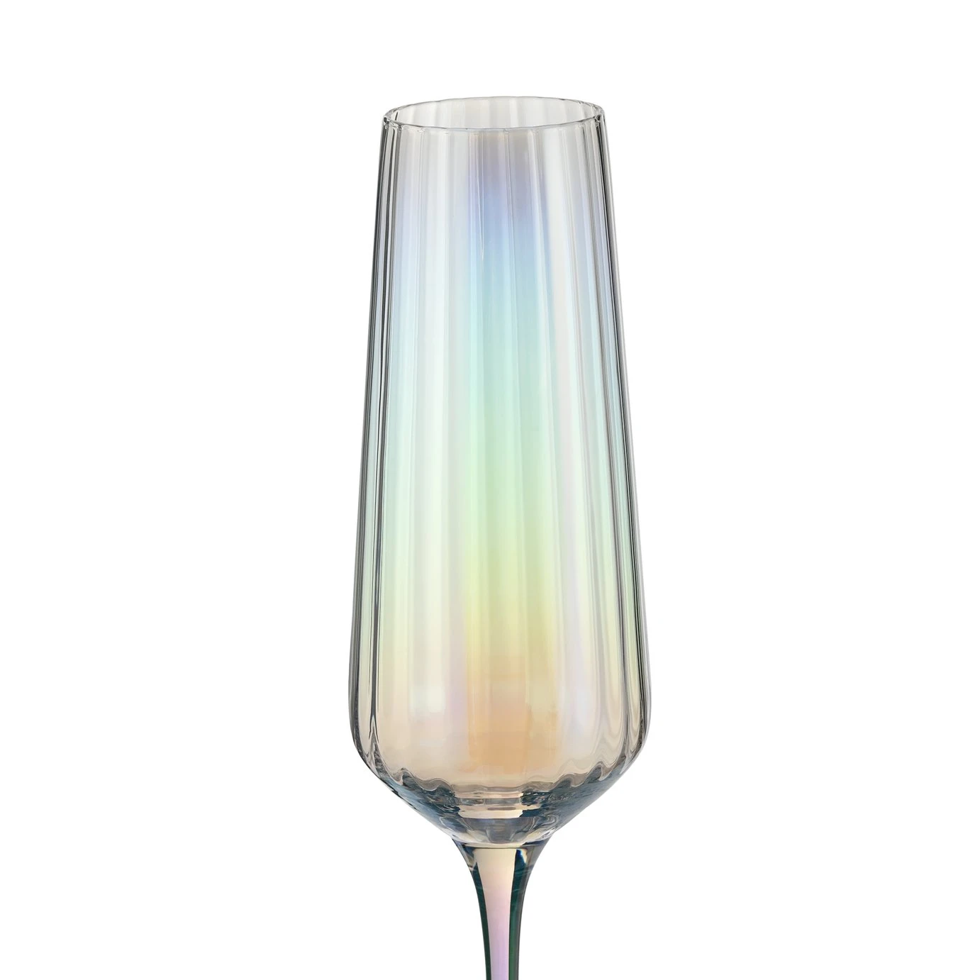 Habitat Iridescent Lustre Set Of 4 Champagne Flute 4 Habitat Iridescent Lustre Set Of 4 Champagne Flute - Image 4