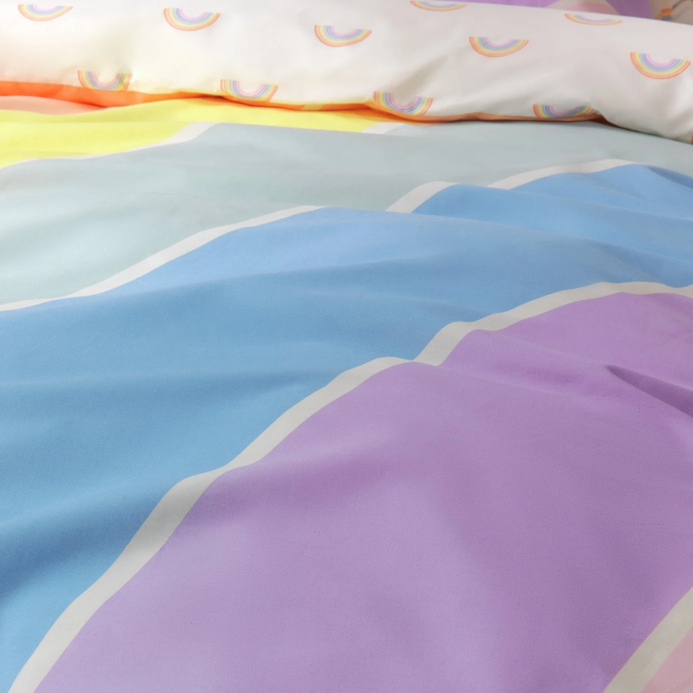 Habitat Kids Rainbow Panel Multicolour Bedding Set - Toddler 8 Habitat Kids Rainbow Panel Multicolour Bedding Set - Toddler - Image 8