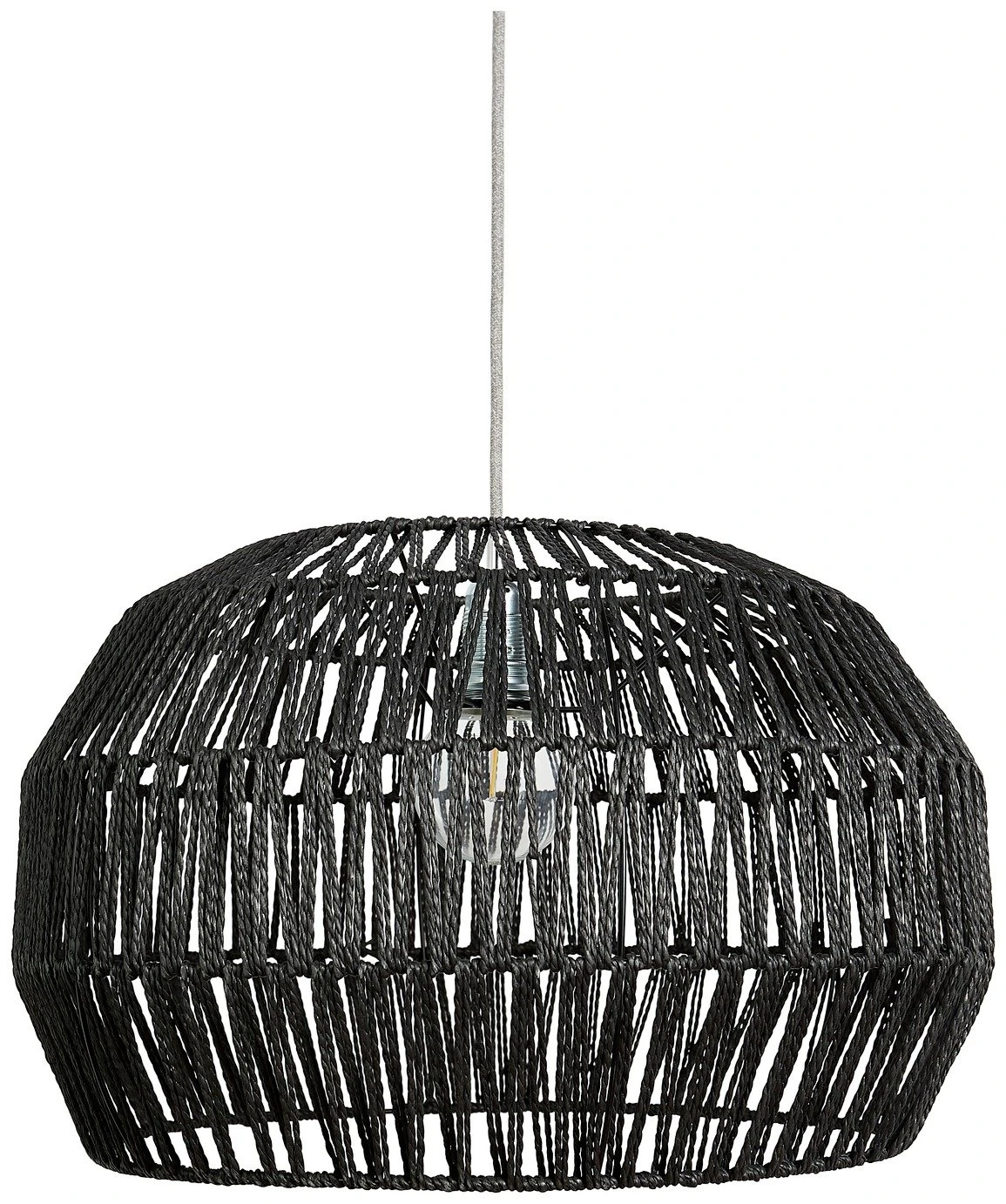 Habitat Neda Rope 55cm Shade - Black 2 Habitat Neda Rope 55cm Shade - Black - Image 2