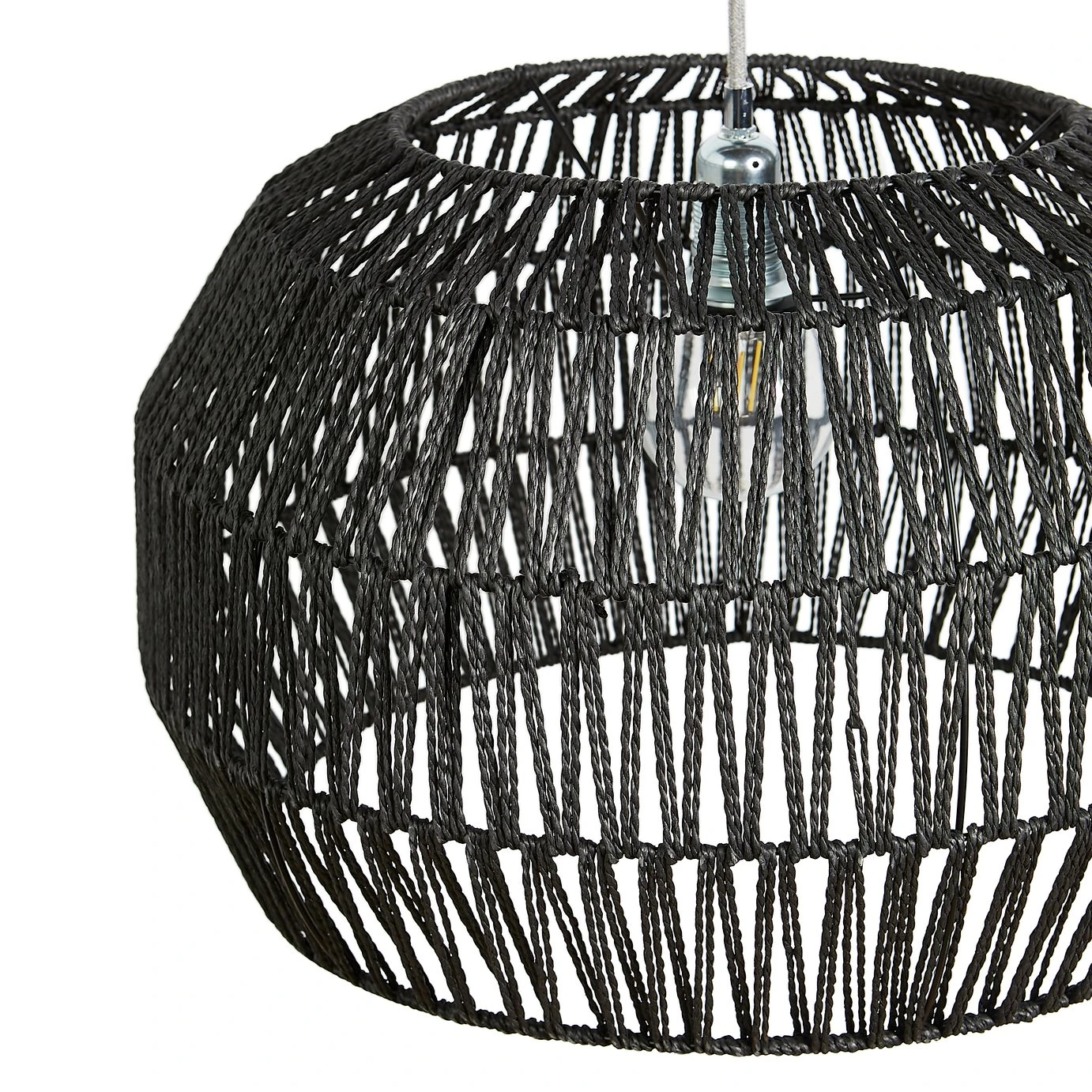 Habitat Neda Rope 55cm Shade - Black 4 Habitat Neda Rope 55cm Shade - Black - Image 4
