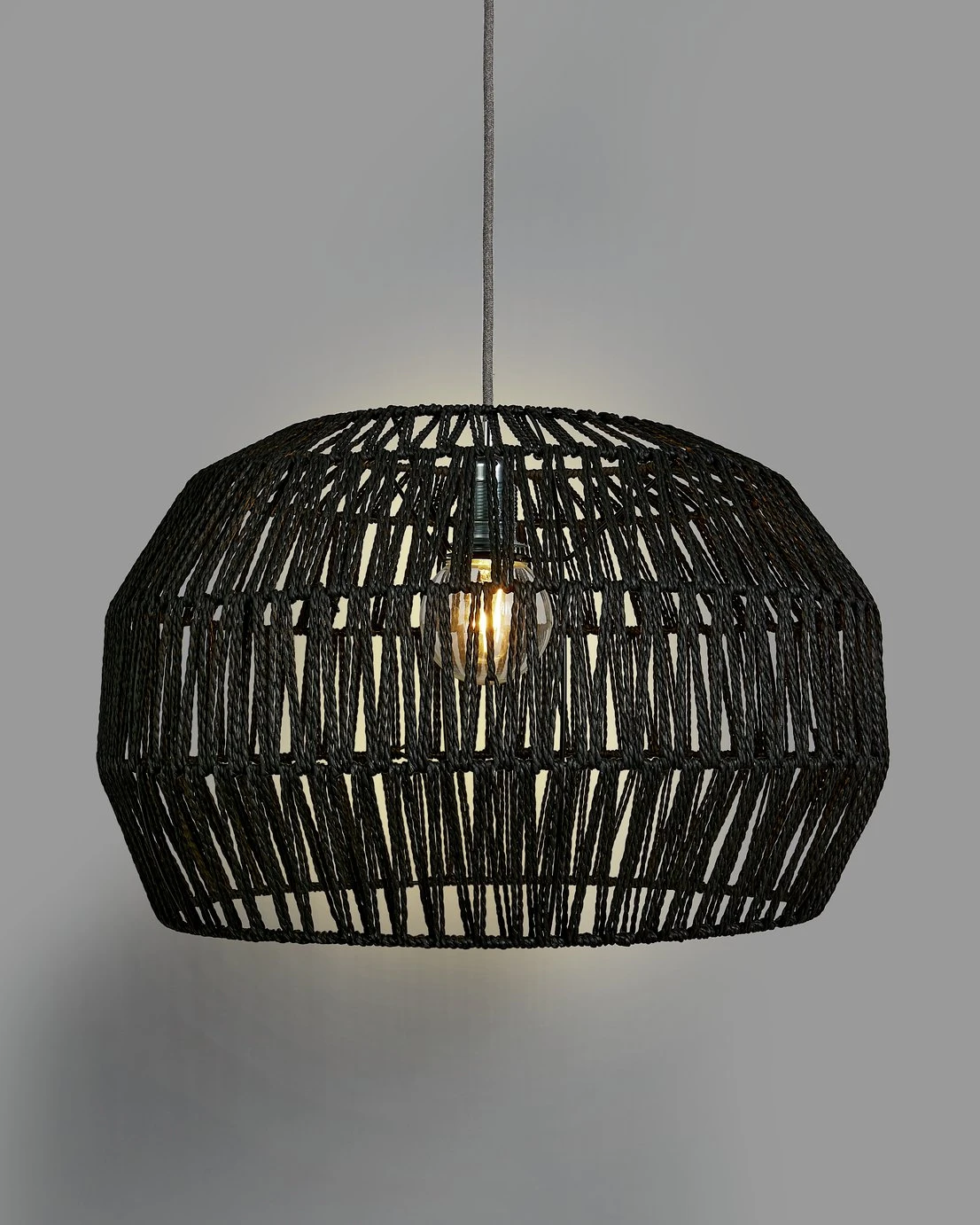 Habitat Neda Rope 55cm Shade - Black 7 Habitat Neda Rope 55cm Shade - Black - Image 7