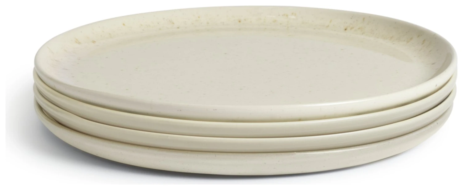 Habitat Evora 4 Piece Stoneware Side Plates - Natural 1 Habitat Evora 4 Piece Stoneware Side Plates - Natural