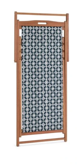 Habitat Folding Wooden Garden Deck Chair - Blue -Habitat Store 9607703 R Z006A