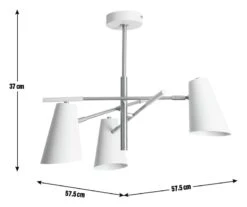 Habitat Vesper Cone 3 Light Ceiling Pendant - White -Habitat Store 9607813 R E001