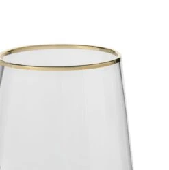 Habitat Set Of 4 Gold Rim Hi Ball Glasses 8 Habitat Set Of 4 Gold Rim Hi Ball Glasses -Habitat Store 9608018 R Z003A