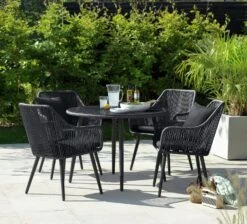 Habitat Malta 4 Seater Rattan Effect Patio Set - Black 15 Habitat Malta 4 Seater Rattan Effect Patio Set - Black -Habitat Store 9609127 R Z001C