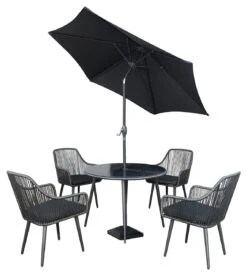 Habitat Malta 4 Seater Rattan Effect Patio Set - Black 19 Habitat Malta 4 Seater Rattan Effect Patio Set - Black -Habitat Store 9609127 R Z015A
