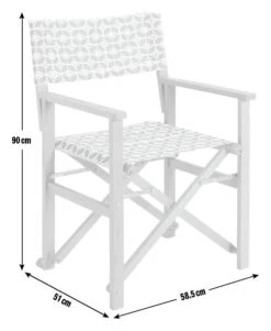 Habitat Folding Wooden Director Chair - Grey & White 12 Habitat Folding Wooden Director Chair - Grey & White -Habitat Store 9610037 R E001