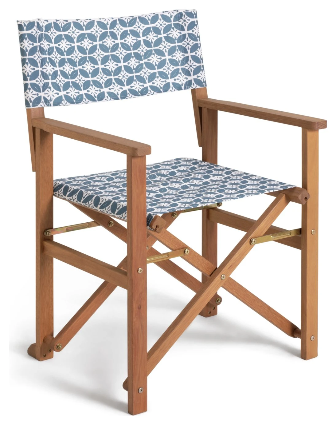 Habitat Folding Wooden Director Chair - Grey & White 1 Habitat Folding Wooden Director Chair - Grey & White