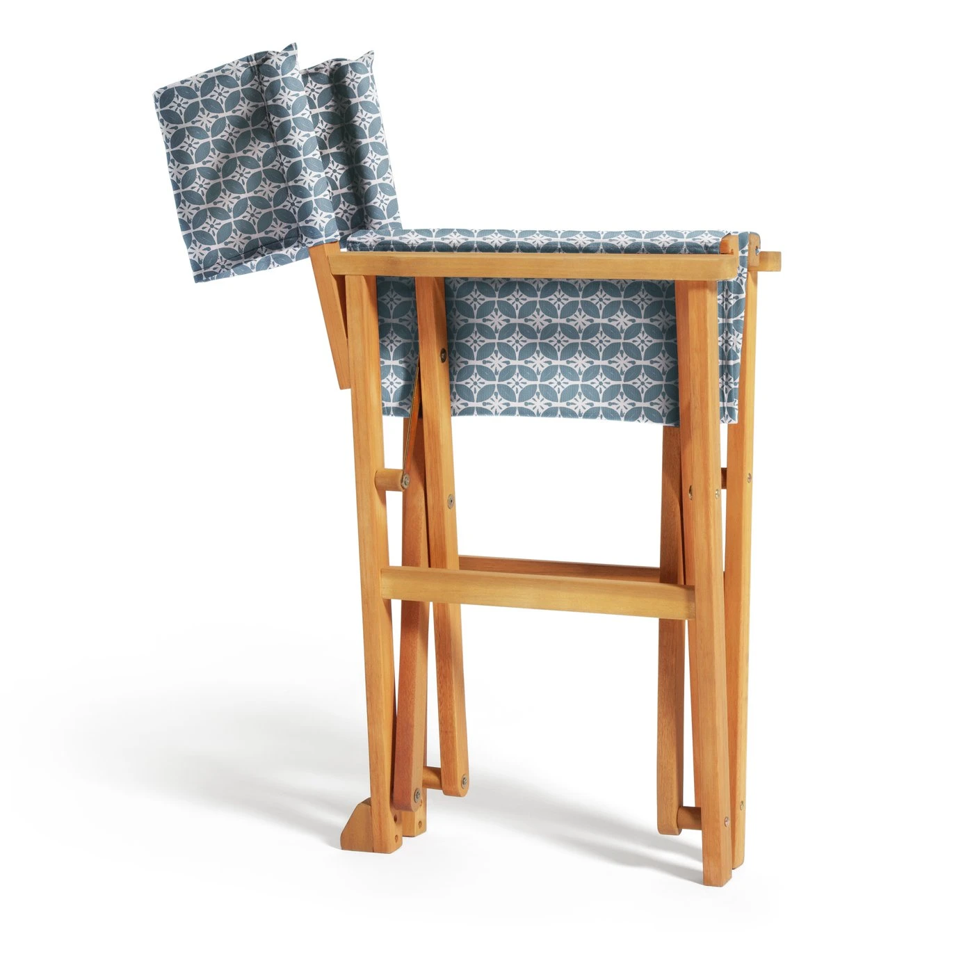 Habitat Folding Wooden Director Chair - Grey & White 8 Habitat Folding Wooden Director Chair - Grey & White - Image 8