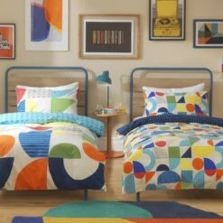 New Arrival 11 Habitat Kids Geo Shapes Twin Pack Bedding Set - Double