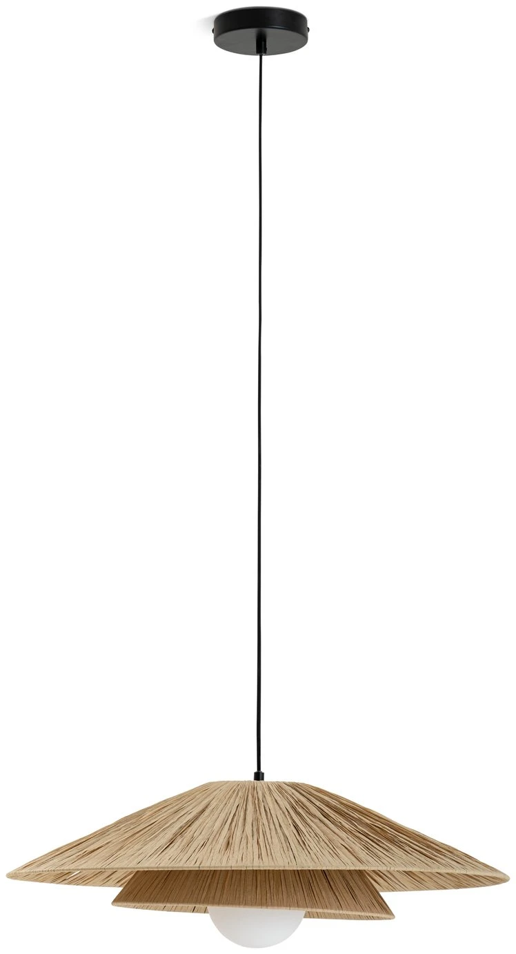 Habitat Guii 2 Tier Rattan Pendant Light - Natural 2 Habitat Guii 2 Tier Rattan Pendant Light - Natural - Image 2