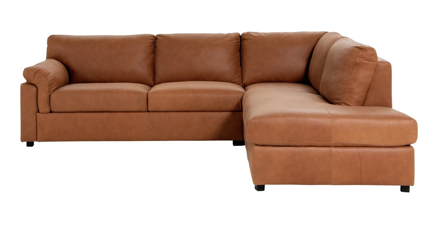 Habitat Florence LeatherRight Hand Corner Chaise Sofa - Tan 5 Habitat Florence LeatherRight Hand Corner Chaise Sofa - Tan - Image 5