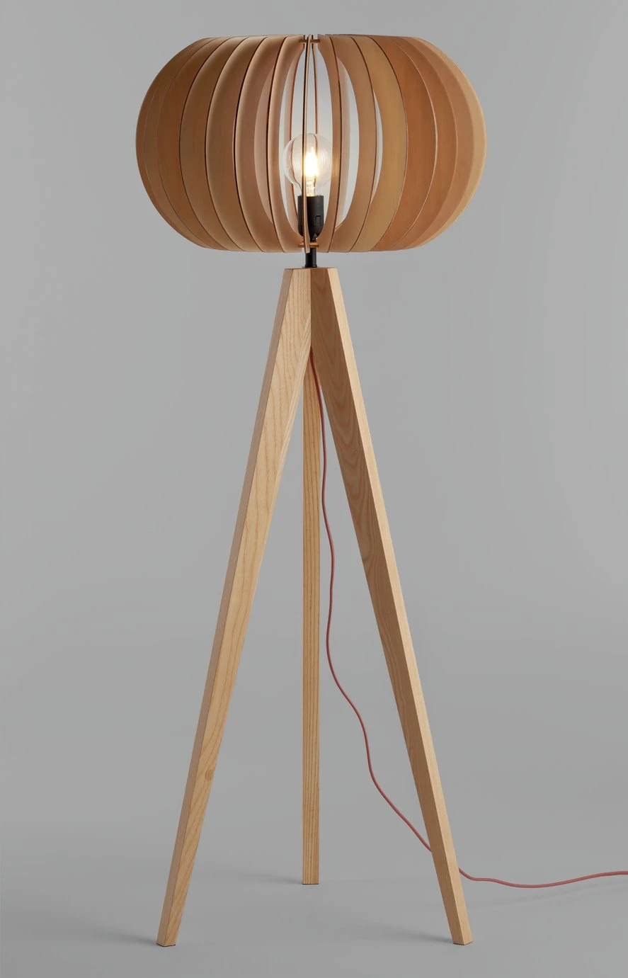 Habitat Achille Ash Wooden Tripod Floor Lamp - Oak 10 Habitat Achille Ash Wooden Tripod Floor Lamp - Oak - Image 10