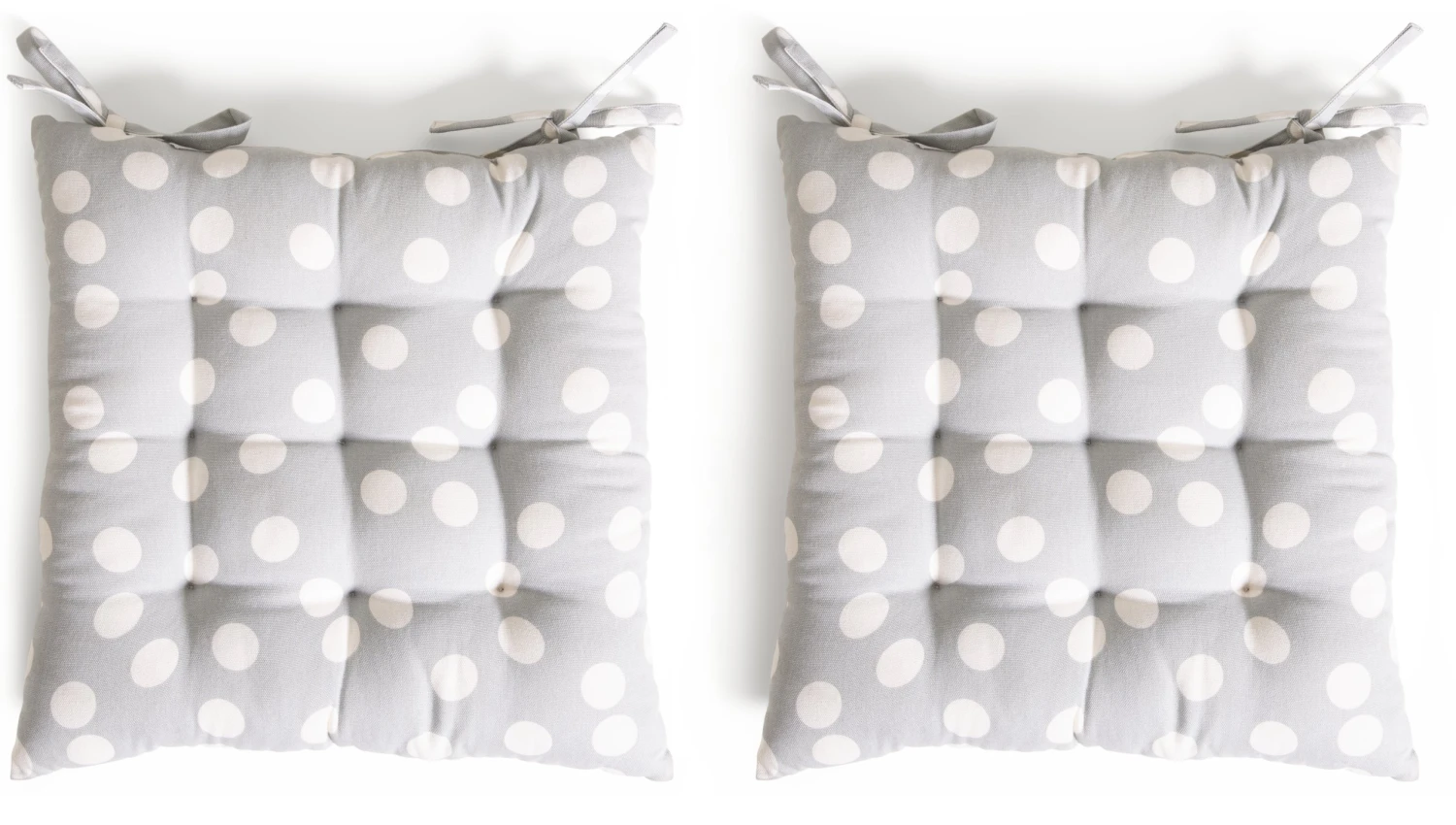 Habitat Spot Pack Of 2 Seat Cushion - Grey And White 1 Habitat Spot Pack Of 2 Seat Cushion - Grey And White