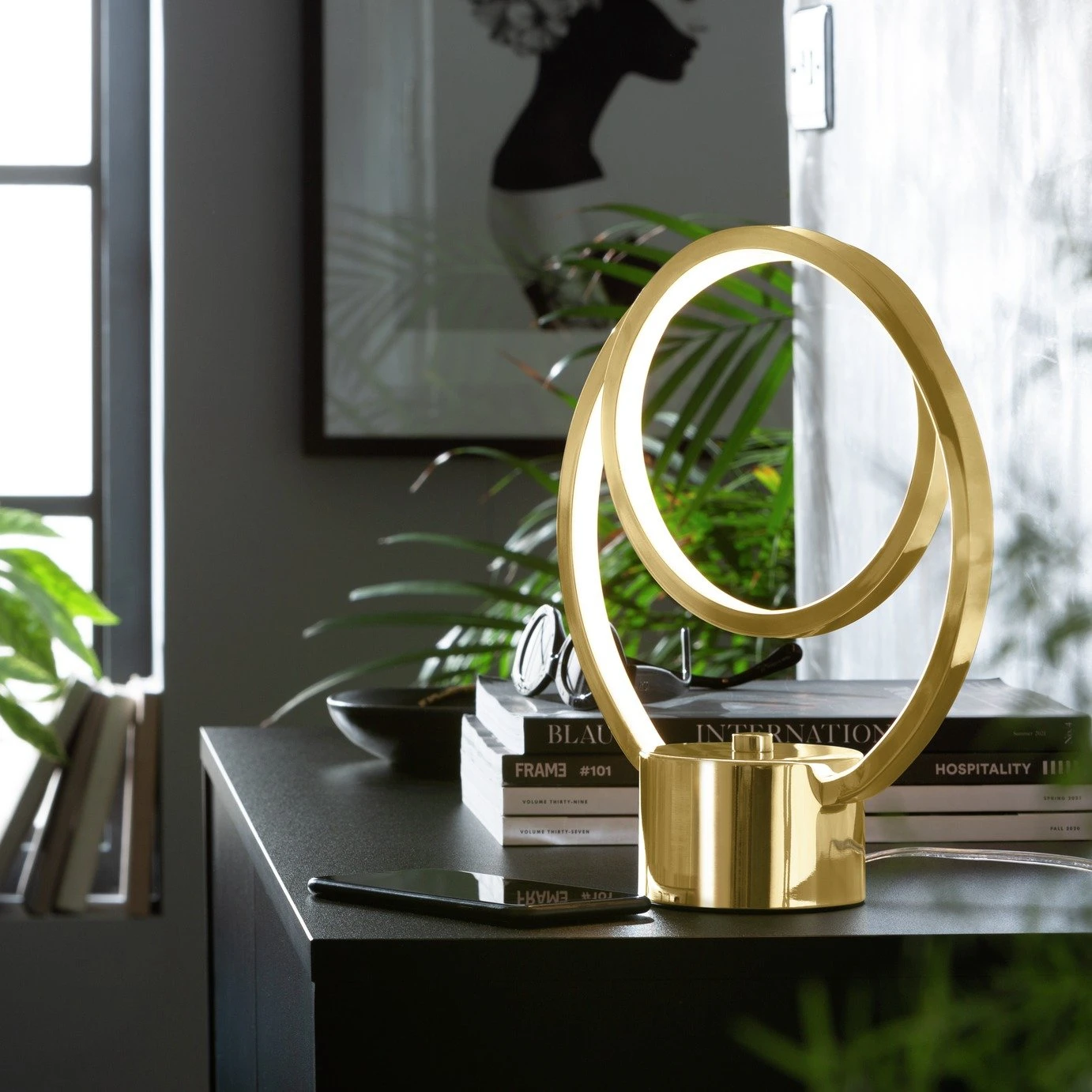Habitat Pill Metal LED Table Lamp - Brushed Brass 1 Habitat Pill Metal LED Table Lamp - Brushed Brass