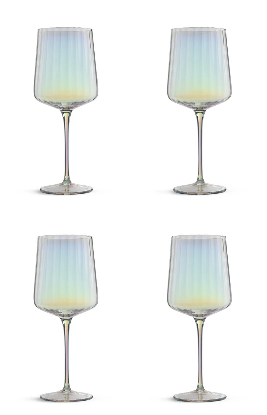 Habitat Iridescent Flute Wine Glass-Set Of 4 1 Habitat Iridescent Flute Wine Glass-Set Of 4