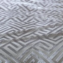 Habitat Geo Velvet Silver Bedding Set - Single -Habitat Store 9621356 R Z005A