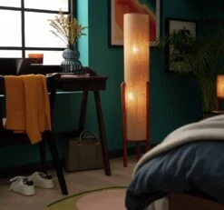 Habitat Arbaa Woven Column Floor Lamp - Natural -Habitat Store 9622939 R Z002C