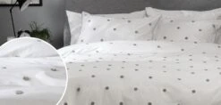 Habitat Tufted Spot White & Grey Bedding Set - Single 10 Habitat Tufted Spot White & Grey Bedding Set - Single -Habitat Store 9625826 R Z004A