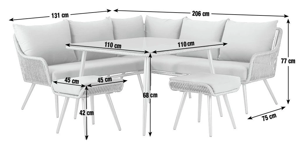 Habitat Malta 6 Seater Rattan Effect Patio Set - Black 4 Habitat Malta 6 Seater Rattan Effect Patio Set - Black - Image 4