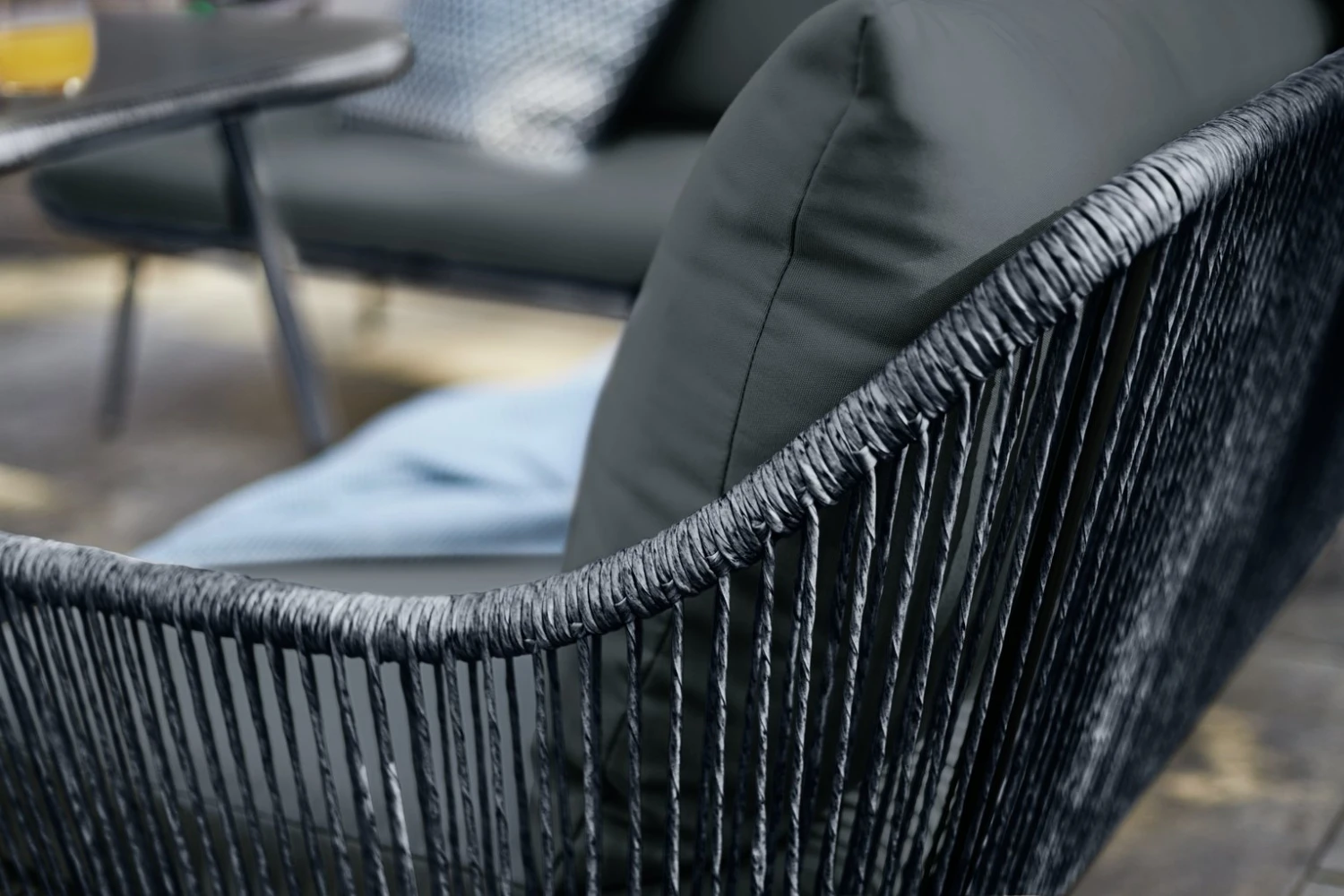 Habitat Malta 6 Seater Rattan Effect Patio Set - Black 13 Habitat Malta 6 Seater Rattan Effect Patio Set - Black - Image 13