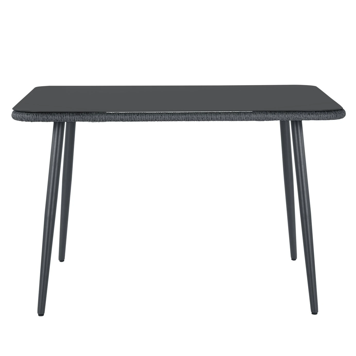 Habitat Malta 6 Seater Rattan Effect Patio Set - Black 6 Habitat Malta 6 Seater Rattan Effect Patio Set - Black - Image 6