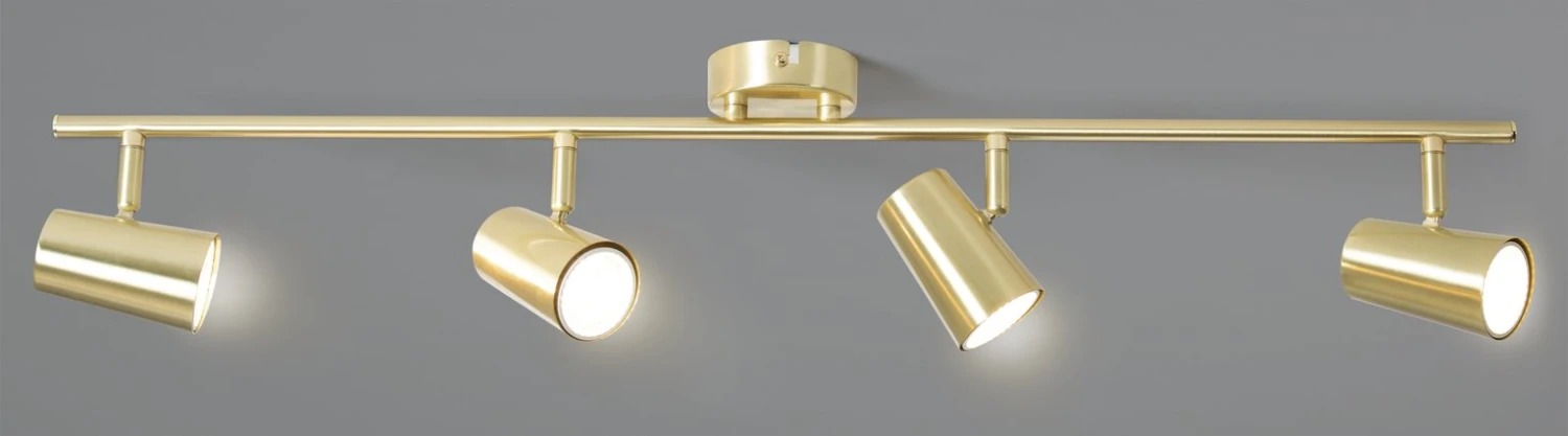 Habitat Este 4 Light Spot Light - Brass 2 Habitat Este 4 Light Spot Light - Brass - Image 2