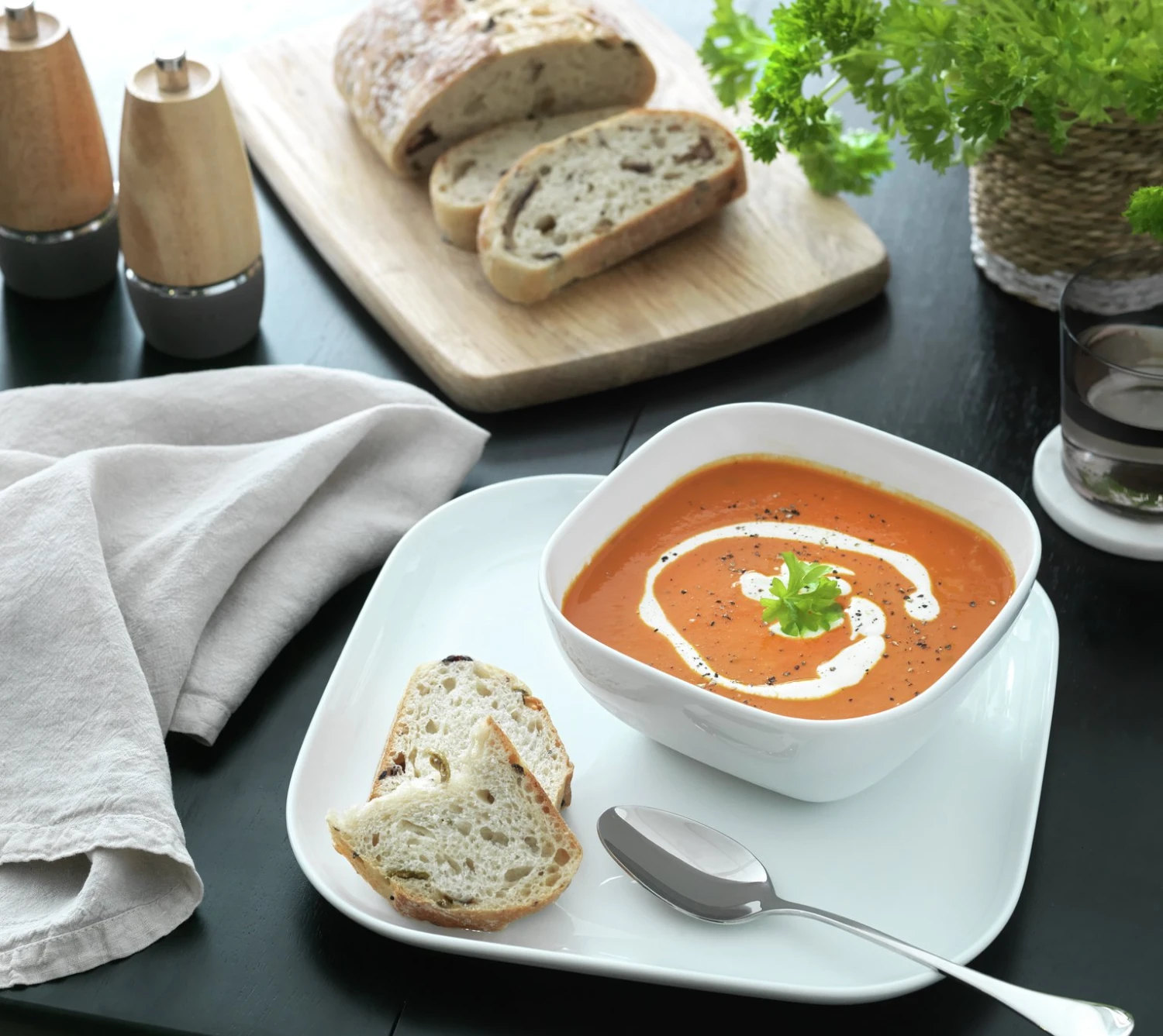 Habitat Riko Square 4 Piece Cereal Bowls - White 2 Habitat Riko Square 4 Piece Cereal Bowls - White - Image 2