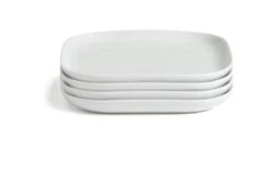 Habitat Riko Square 4 Piece Side Plate - White