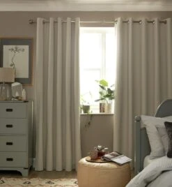 Habitat Blackout Eyelet Curtain - Cream 10 Habitat Blackout Eyelet Curtain - Cream -Habitat Store 9642335 R Z002C