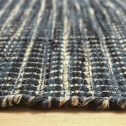 Habitat Leonardo Flatweave Wool Rug - Navy Blue - 170x240cm -Habitat Store 9645631 R Z002C