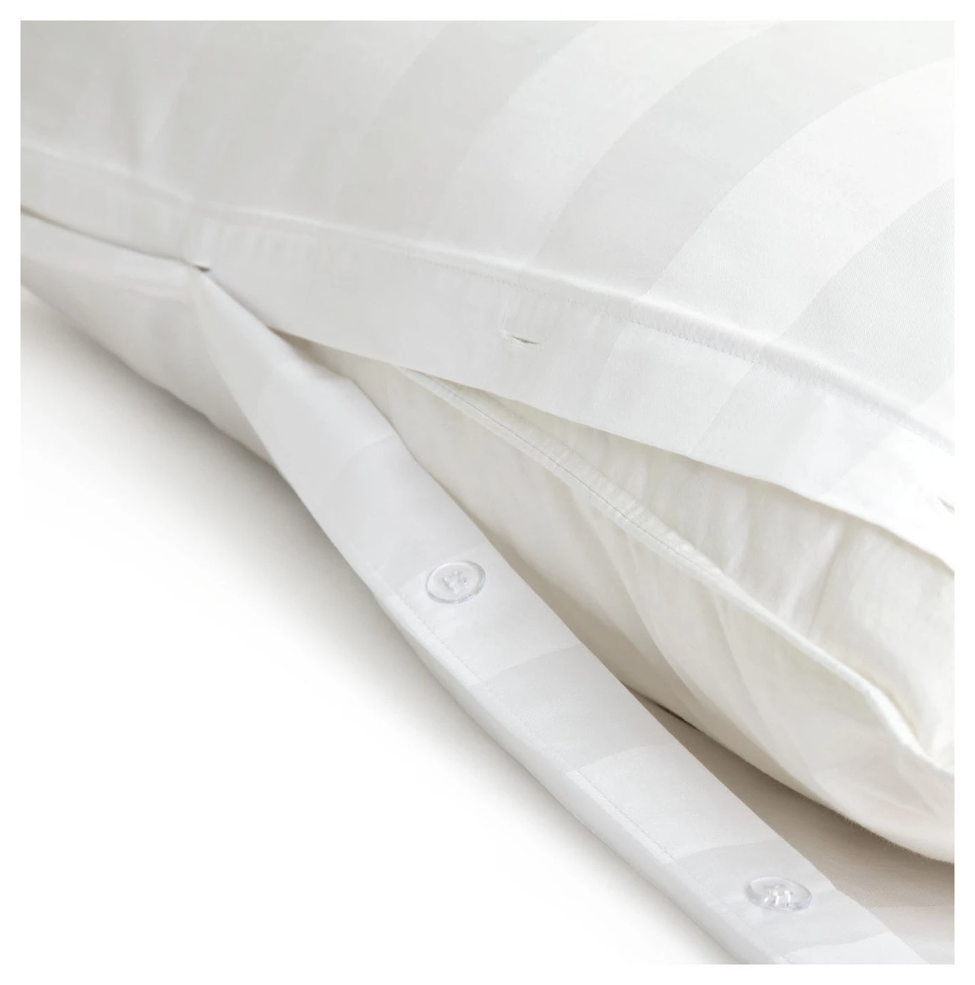 Habitat Cotton 400TC Sateen Stripe White Bedding Set -Double 5 Habitat Cotton 400TC Sateen Stripe White Bedding Set -Double - Image 5