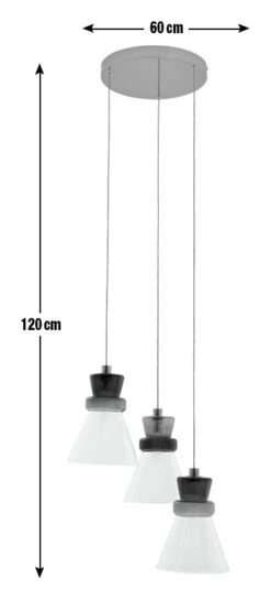 Habitat Vivian Glass 3 Light LED Ceiling Light - Green -Habitat Store 9656125 R E001