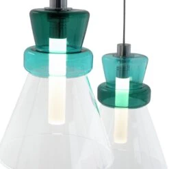 Habitat Vivian Glass 3 Light LED Ceiling Light - Green -Habitat Store 9656125 R Z002A
