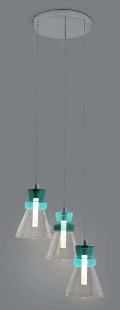 Habitat Vivian Glass 3 Light LED Ceiling Light - Green -Habitat Store 9656125 R Z002C
